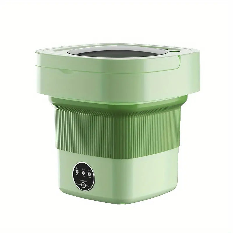 8L High Capacity Portable Foldable Mini Washing Machine - 3 Cleaning Modes, Soft Spin Dry Function | Perfect for RV Travel, Camping, Apartments & Small Spaces | Compact Laundry Solution for Students & Dorms