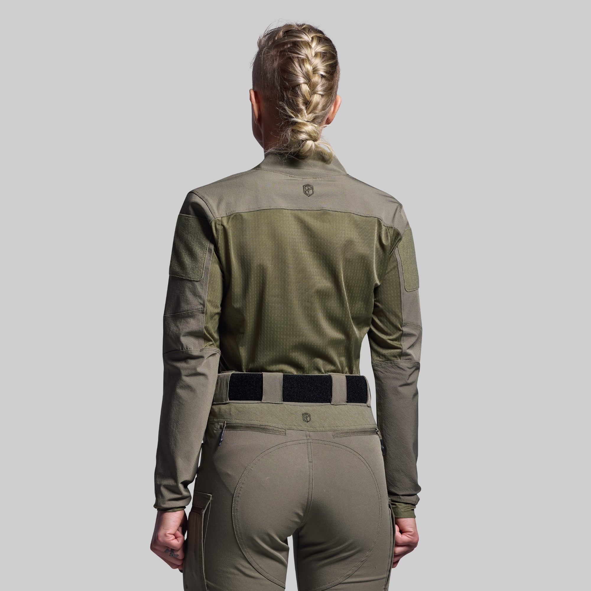 Women's Long Sleeve Op Top Pro Shirt - OD Green Tactical Performance Shirt for Outdoor Activities, Hiking & Range Training