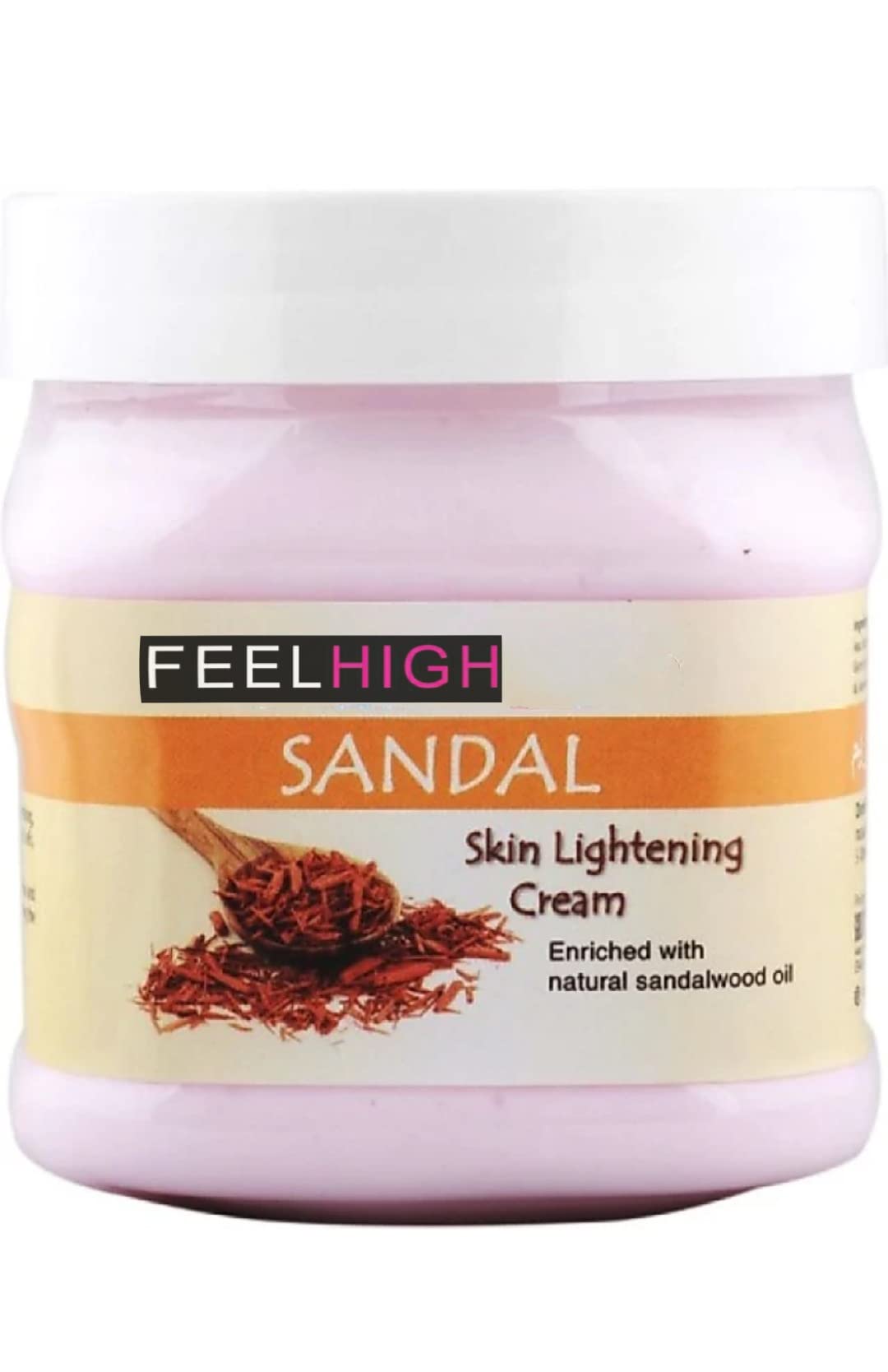 Feelhigh Sandal Skin Lightning Cream 500ml & Papaya Skin Brightening Cream - Natural Face Whitening & Moisturizing Treatment for Dark Spots & Uneven Skin Tone | Perfect for Daily Skincare Routine & Nighttime Use
