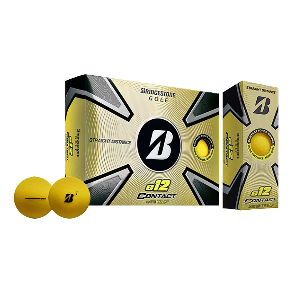 Bridgestone e12 Contact Golf Balls - Premium Performance Golf Balls (12 Pack/Dozen) for Distance & Control - Perfect for Mid-Handicap Golfers on Course & Driving Range