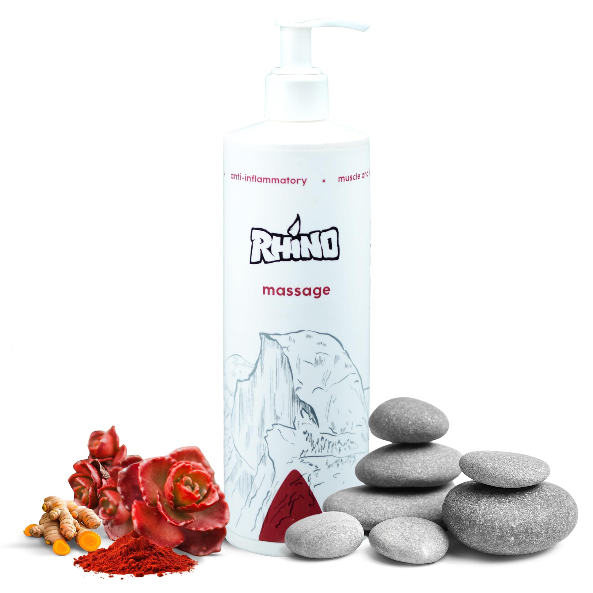 Rhino Skin Solutions Natural Warming Massage Lotion - Muscle & Joint Pain Relief Cream for Faster Recovery After Workouts, Sports & Outdoor Activities | Perfect for Post-Exercise Massage & Sore Muscle Treatment