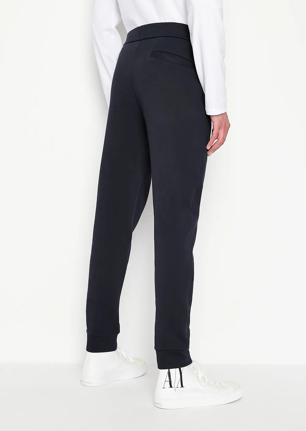 Armani Exchange Icon Logo Cotton Sweatpants for Men - Navy & White - Casual Lounge & Gym Wear