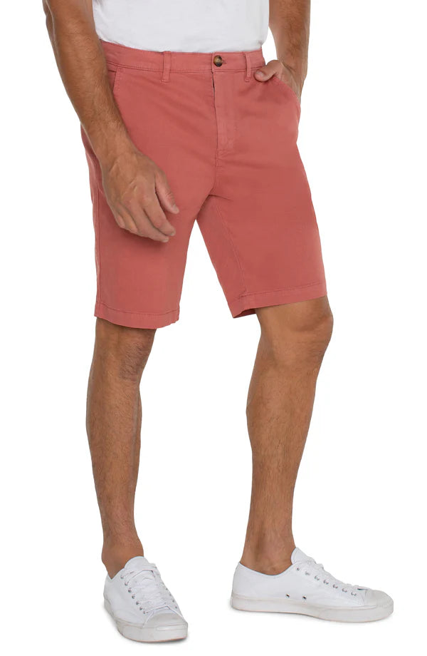 9.5 Inch Red Trouser Shorts for Women - Comfortable Casual Summer Shorts for Outdoor Activities, Travel & Lounge Wear