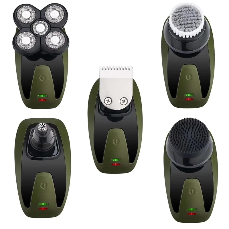 Professional 5-in-1 Rechargeable Electric Razor for Men - Waterproof Bald Shaver & Beard Trimmer Grooming Kit | Perfect for Travel, Home & Office Use