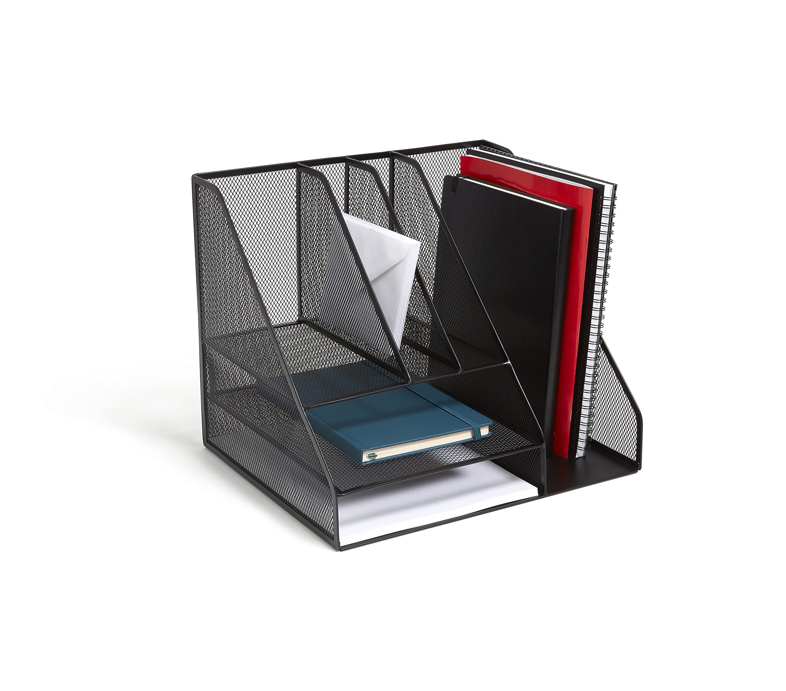 TRU RED TR57533-CC 8 Compartment Wire Mesh Desk Organizer - Office Supplies for Pens, Pencils, Scissors & More - Perfect for Home, Office & School Organization