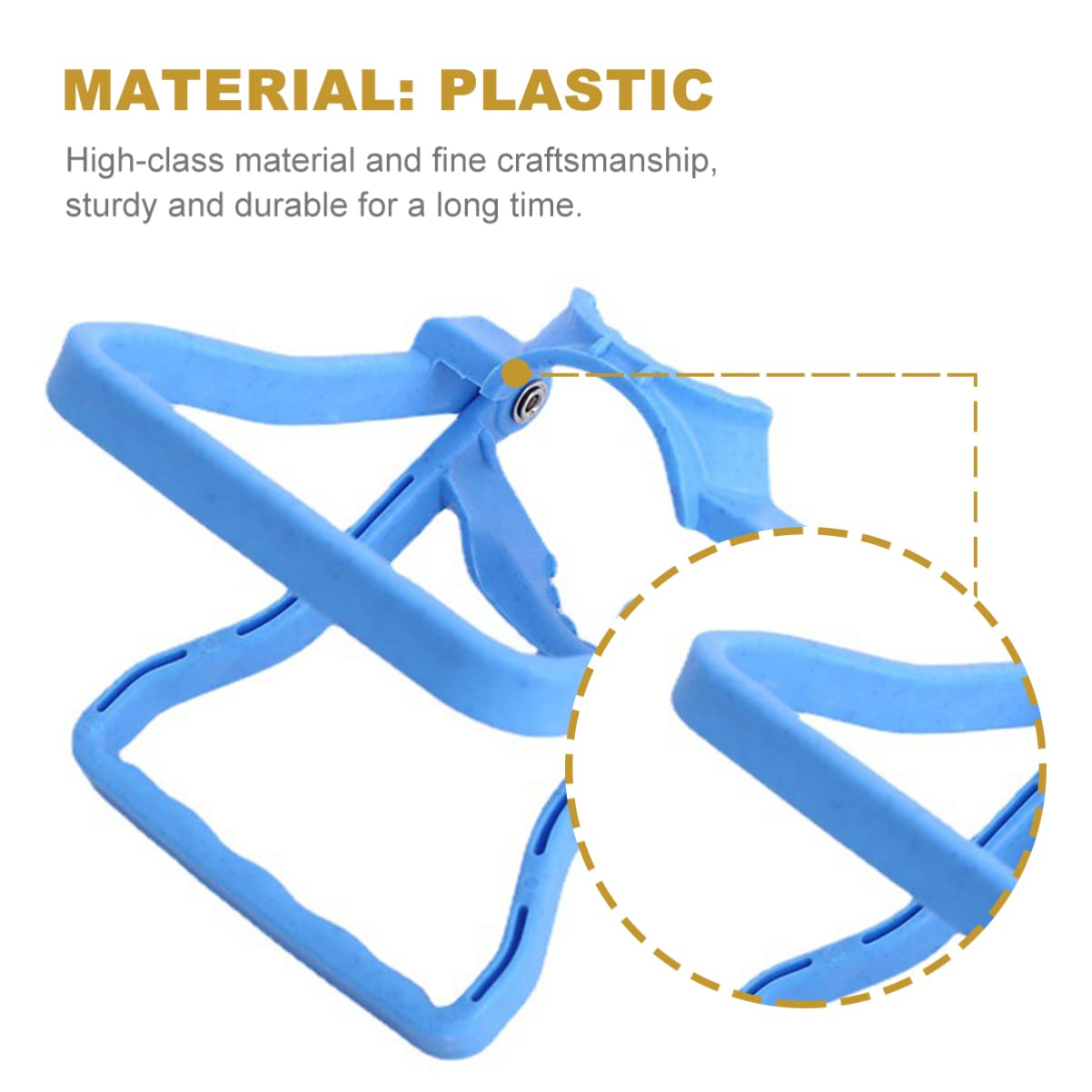 DOITOOL 4-Pack Anti-Slip Water Bottle Handles - Heavy Duty Jug Lifters & Carrier Handles for 5 Gallon Water Bottles (Blue) - Perfect for Home, Office, Camping & Emergency Water Storage