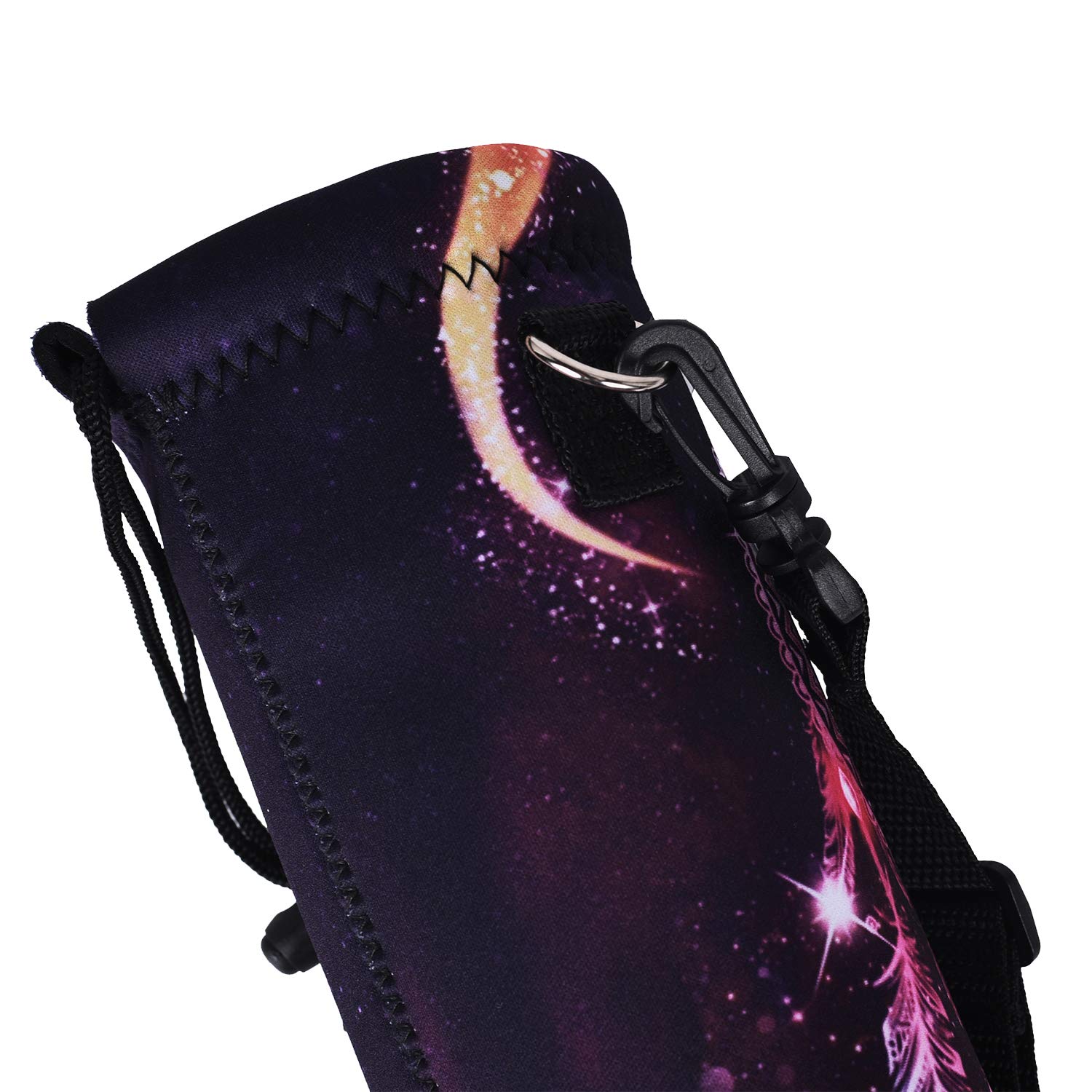 AMARY 1000ML Neoprene Water Bottle Holder with Adjustable Strap - Insulated Carrier for 34oz Stainless Steel, Glass & Plastic Bottles - Perfect for Gym, Hiking, Travel & Outdoor Activities (Dreamcatcher Design)