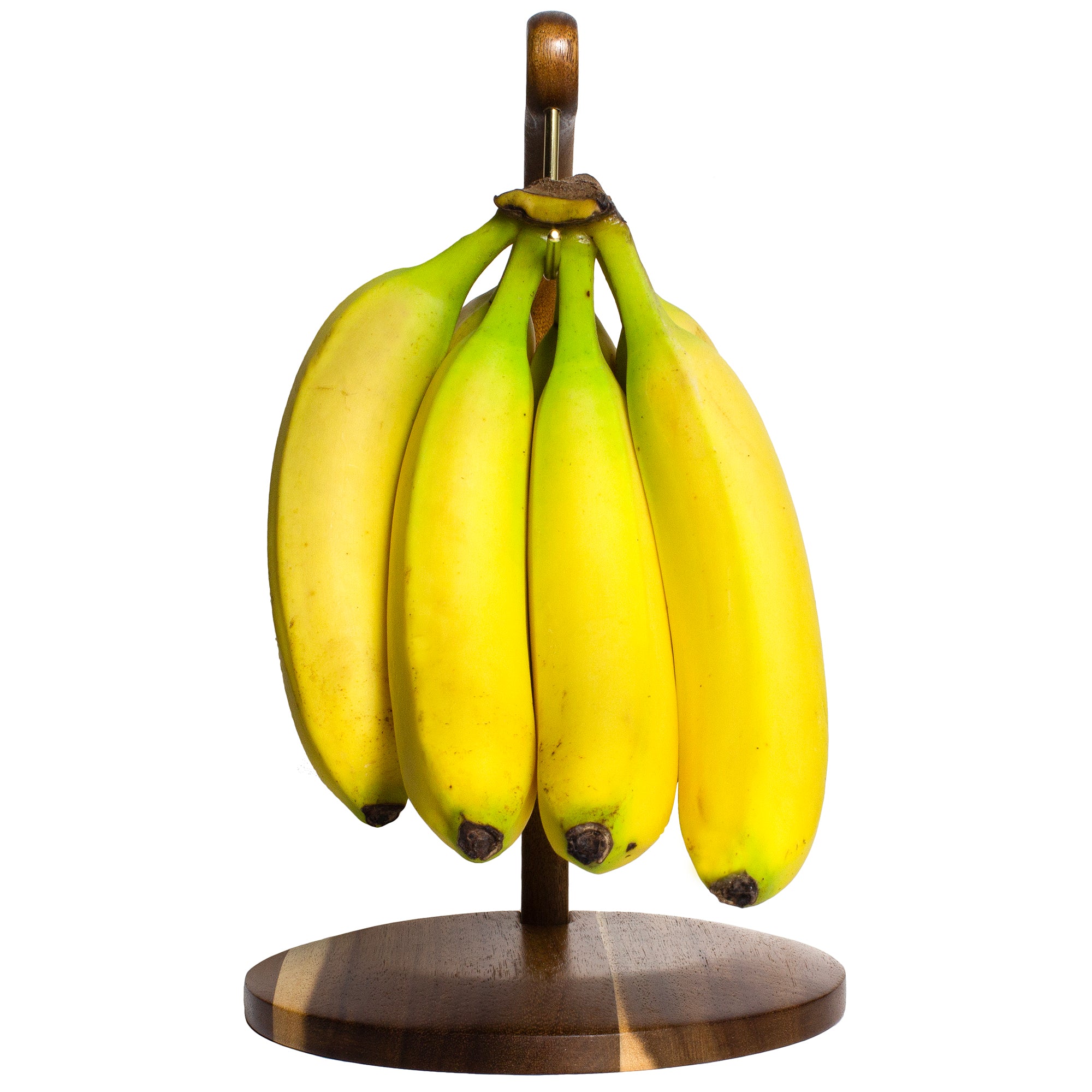 Rock & Branch® Acacia Wood Banana Hanger - Natural Wooden Fruit Basket for Kitchen Countertop - Perfect for Organizing Bananas, Apples, and Other Fruits in Home or Office