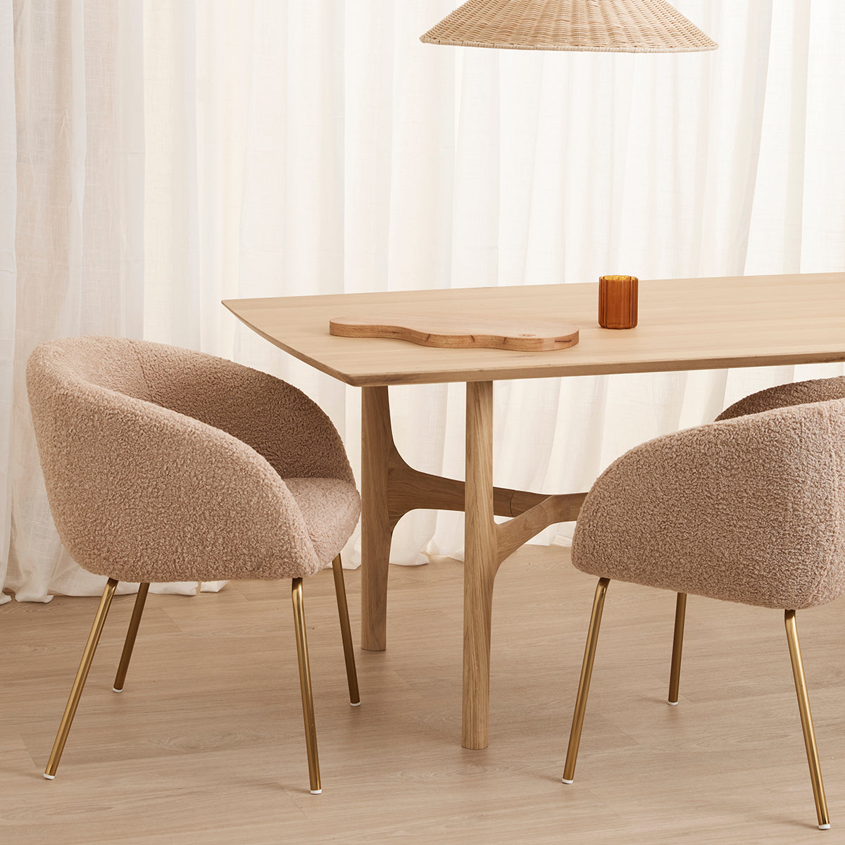Luxury Avalon Fur Dining Arm Chair - Soft Faux Fur Upholstered Dining Chair for Elegant Home Decor - Perfect for Dining Rooms, Living Rooms, and Cozy Spaces