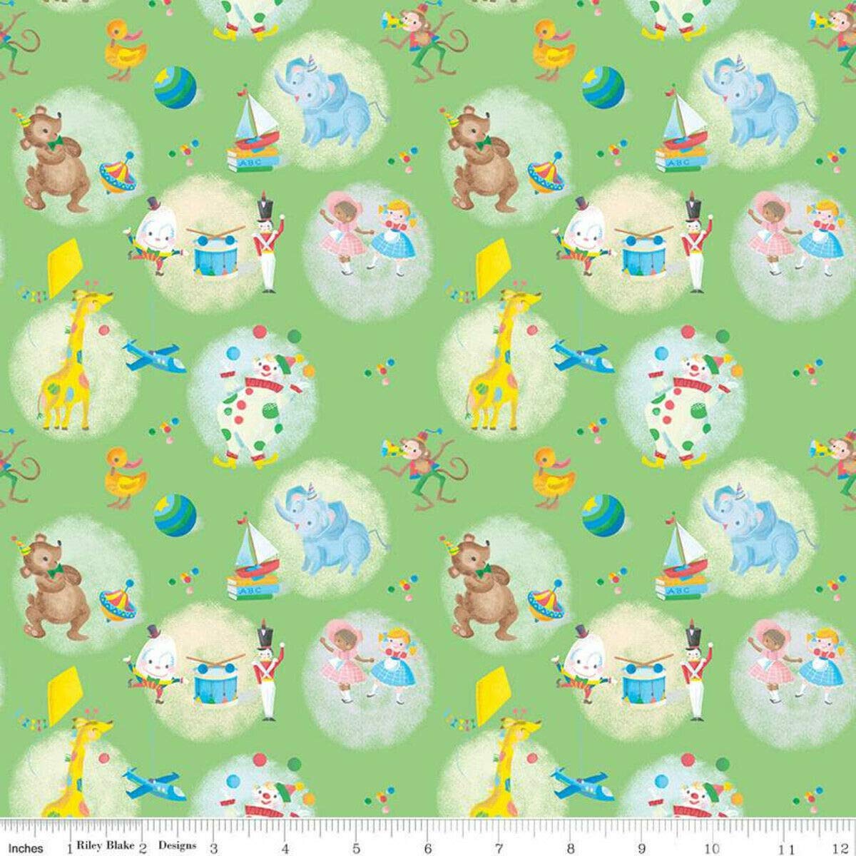 The Little Engine That Could Cotton Fabric by Riley Blake - Premium Cotton Fabric for DIY Toys, Quilting & Sewing Projects - Perfect for Kids' Room Decor, Baby Blankets & Crafting