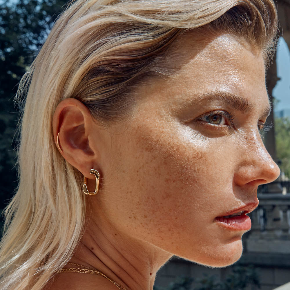 10k Gold Climber Helix Single Stud Earring - Perfect for Cartilage Piercing, Everyday Wear & Gifts