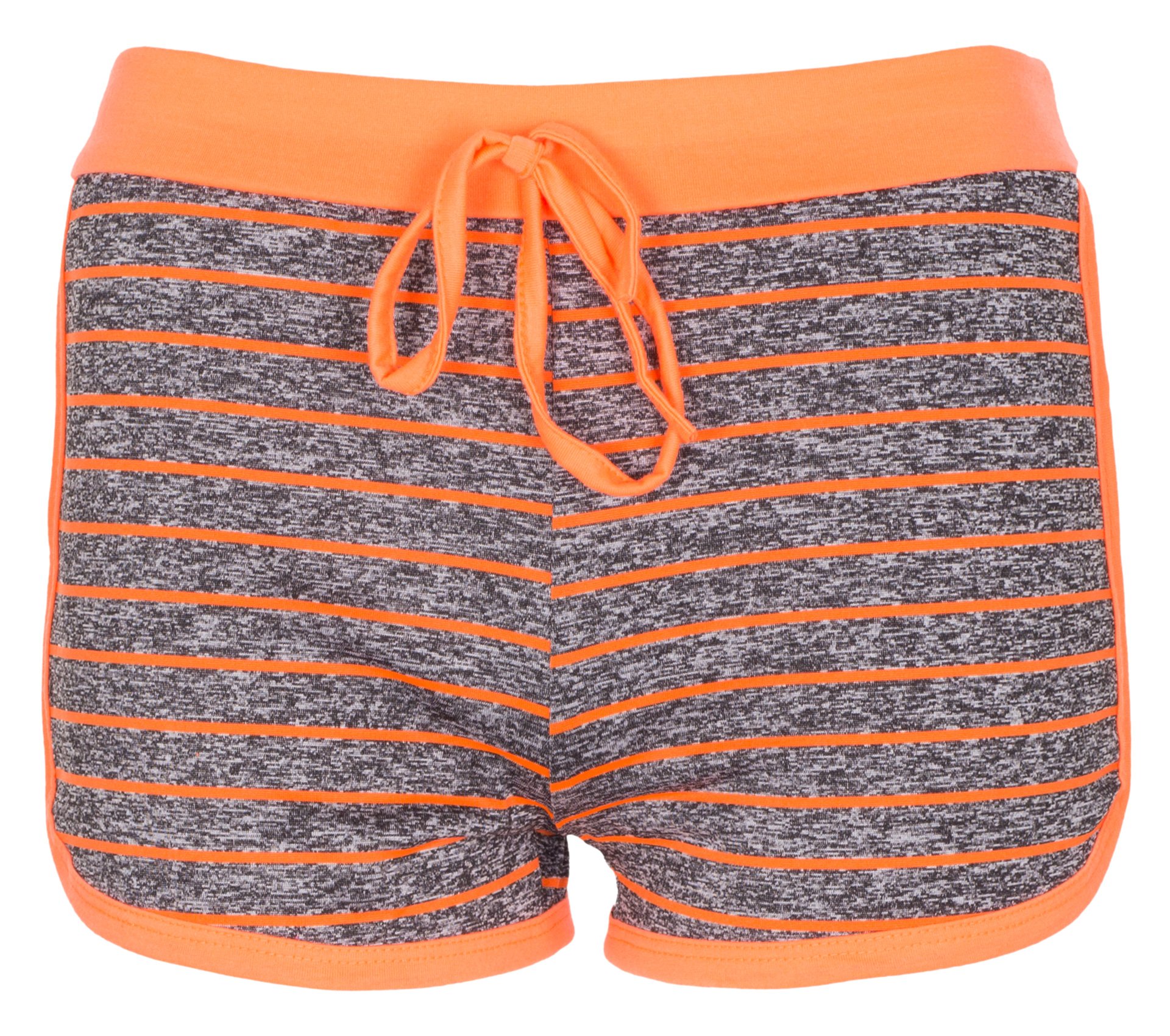 NOROZE Women's Line Fleck Hot Pants - High Waisted Athletic Shorts for Yoga, Running & Gym Workouts - Breathable Activewear for Summer Sports & Casual Wear