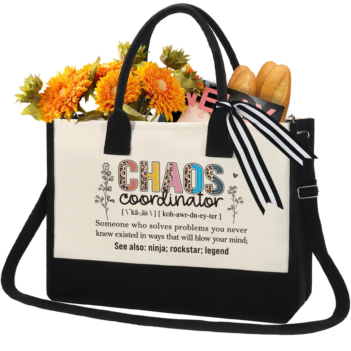 Chaos Coordinator Tote Bag for Women - Perfect Coworker, Teacher & Nurse Gift