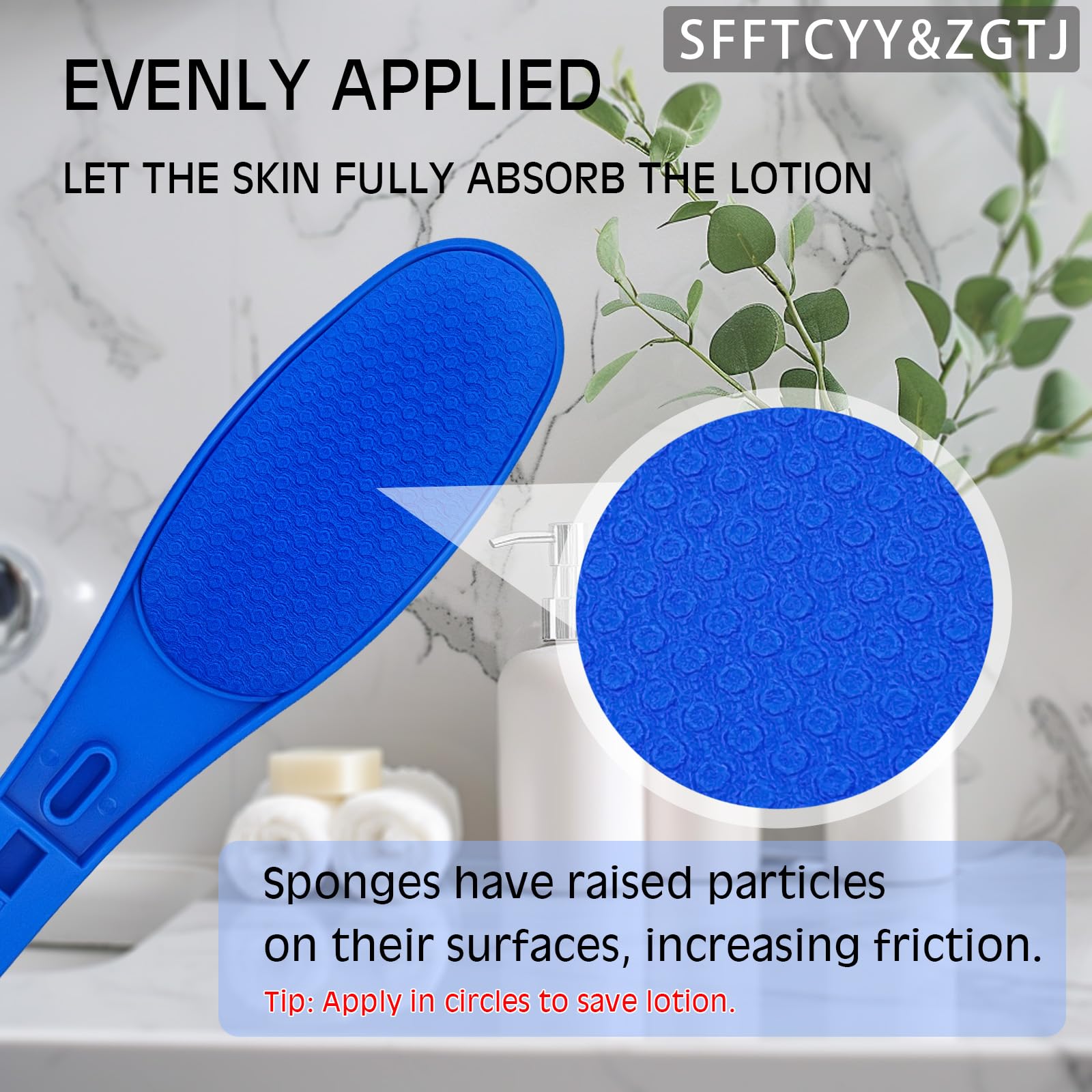 Self-Application Back Lotion Applicator - Sunscreen & Body Cream Applicator for Women & Elderly - Easy Reach Lotion Applicator Tool for Back Care & Skin Protection