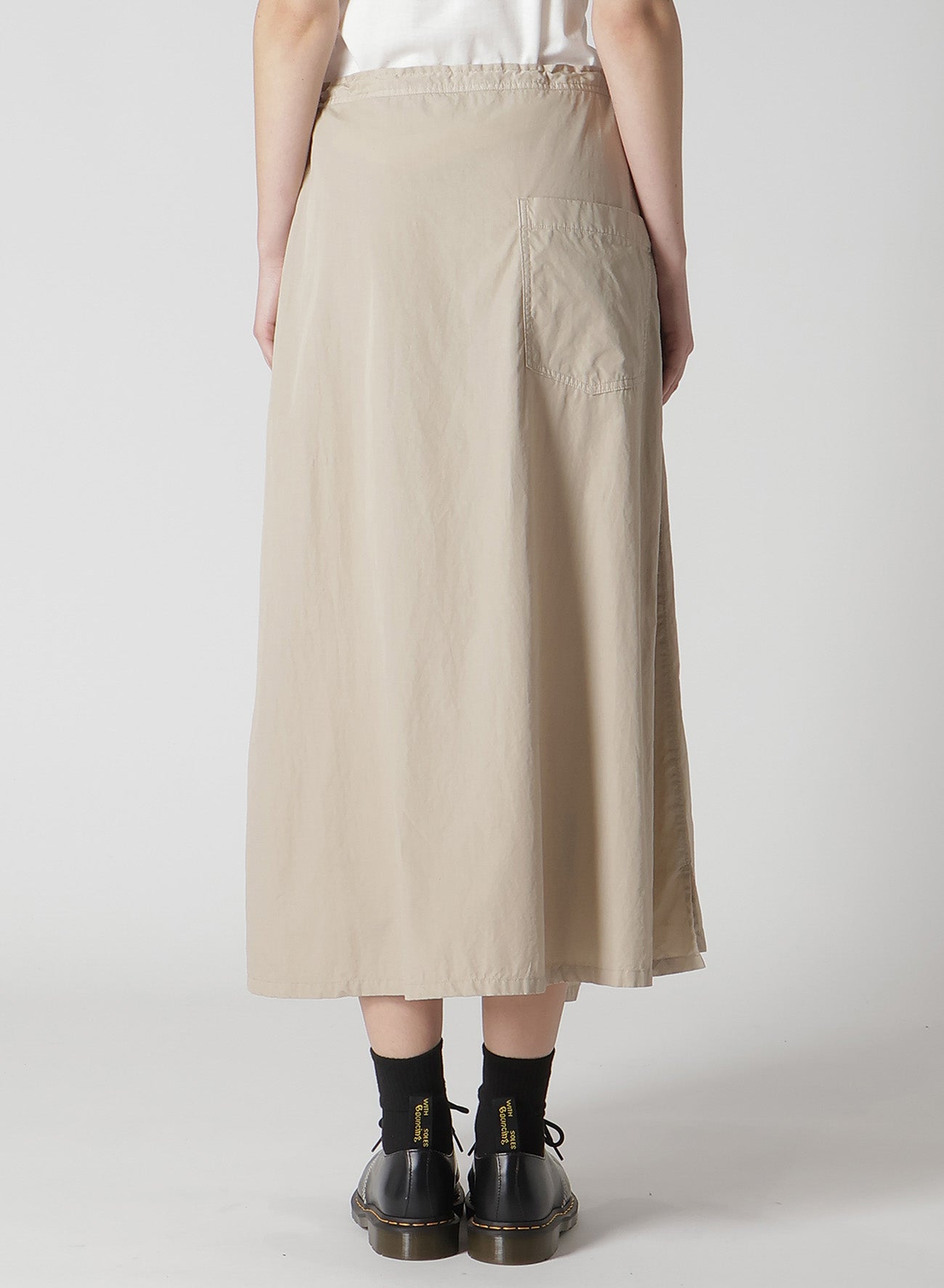 Women's Cotton Broadcloth Garment-Dyed Front Triangle Stitch Skirt - Casual Summer Dress for Beach, Picnic & Everyday Wear