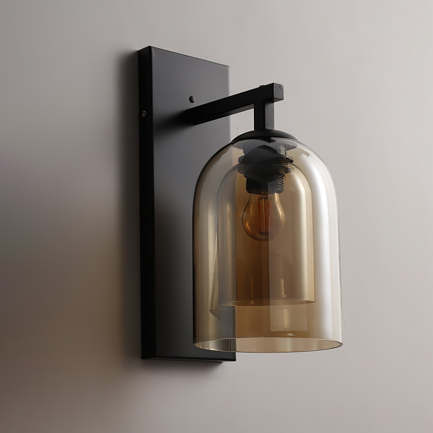 Modern Glass Tubular Wall Lamp - Sleek LED Sconce Lighting for Bedroom, Living Room & Hallway - Energy Efficient Indoor Wall Light Fixture
