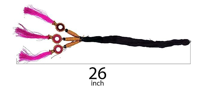 Baal Hair Parandi - Black Hair Extension for Kids, Girls & Women (Pack of 1) | Perfect for Weddings, Parties & Traditional Hairstyles