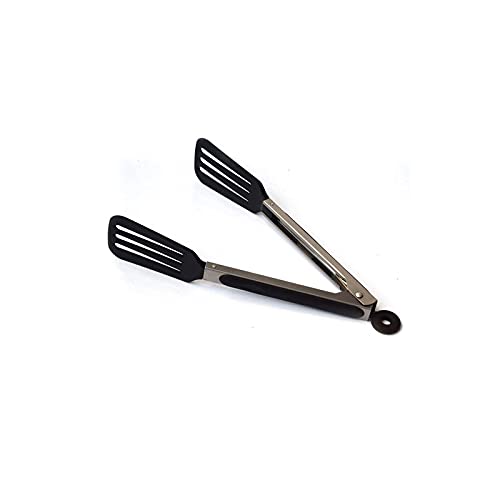 Stainless Steel Kitchen Tongs for Cooking, BBQ, Salad, Serving - 12 Inch Food Tongs for Meat, Pastry, Bread, Buffet - Durable & Heat Resistant Kitchen Utensils for Grilling, Baking & Food Prep