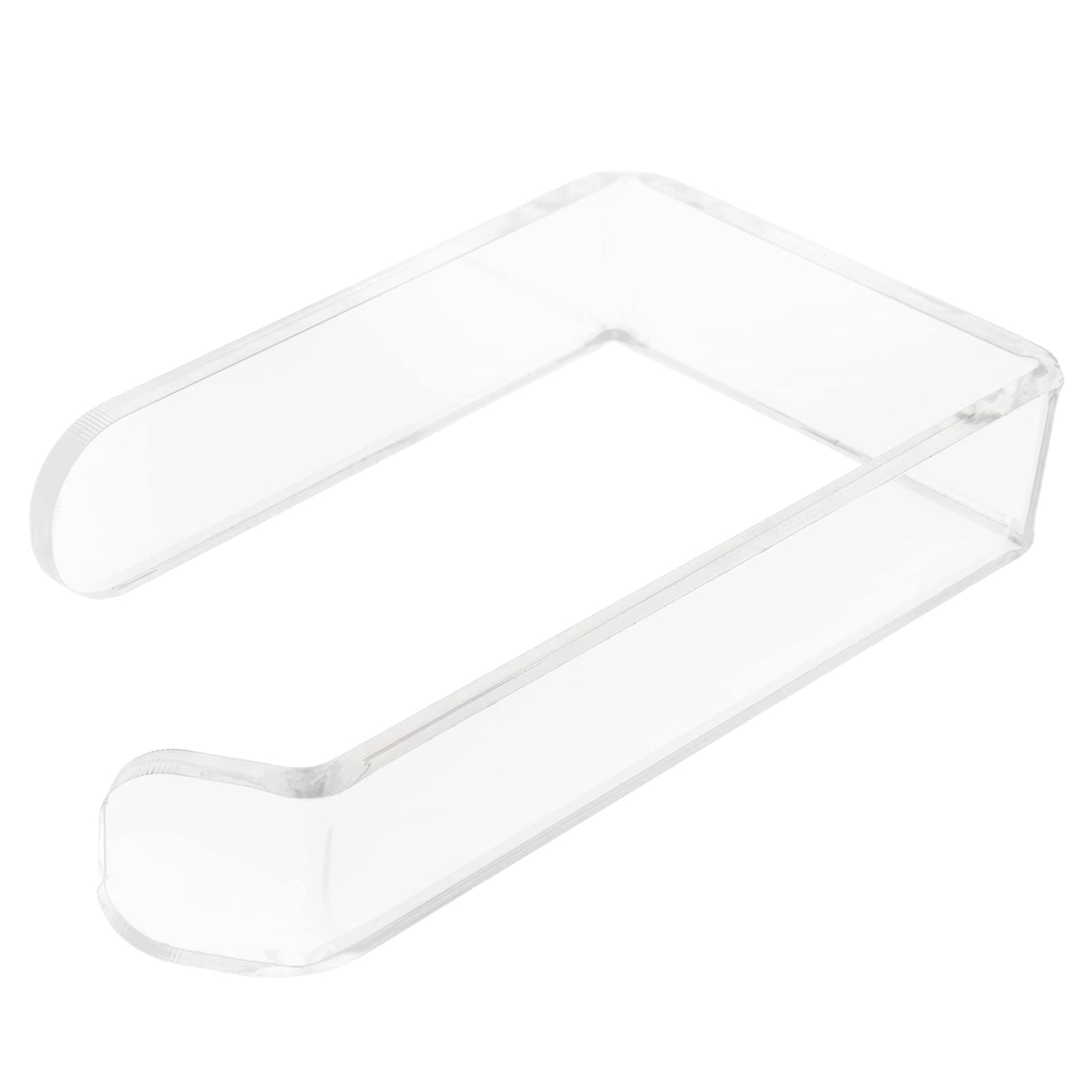 Garosa Acrylic Wall Mounted Toilet Paper & Hand Towel Holder - No Drill Bathroom & Kitchen Tissue Roll Organizer - Easy Installation Clear Napkin Dispenser for Modern Homes & Apartments