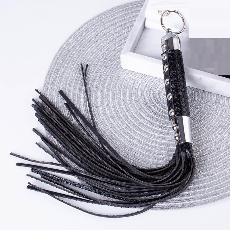 Leather BDSM Whip for Bondage, Spanking & Sensual Play - Premium Adult Toy for Couples & Roleplay - Perfect for Erotic Teasing & BDSM Scenes