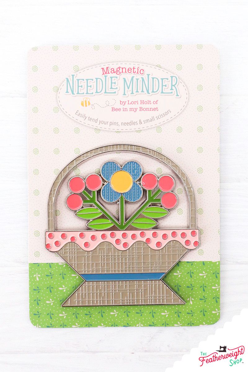 Lori Holt Flower Basket Needle Minder - Magnetic Pin Cushion for Sewing, Quilting & Embroidery - Perfect for Crafters and DIY Enthusiasts