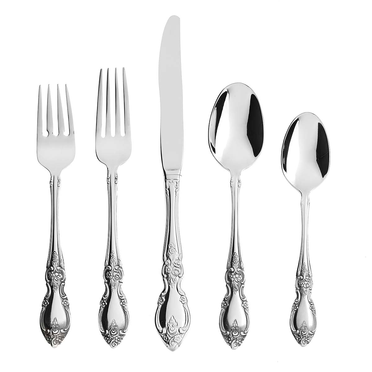 Premium 18/8 Stainless Steel 45-Piece Flatware Set - Elegant Silverware for Everyday Dining, Parties & Gifts | Louisiana Style Cutlery for Home & Restaurant Use