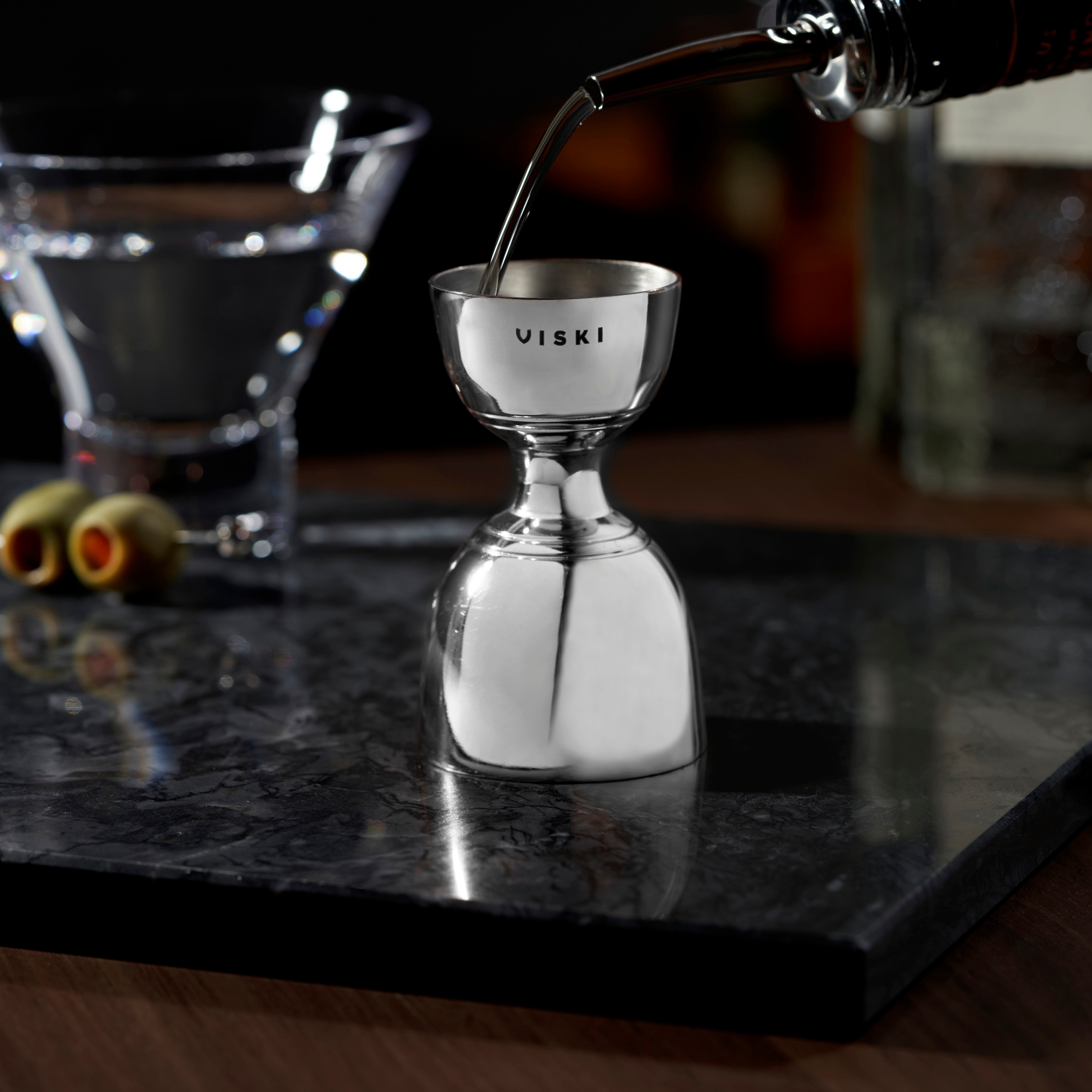 Harrison Canterbury Jigger - Premium Stainless Steel Cocktail Mixing Tool for Bartenders & Home Bars | Perfect for Crafting Martinis, Old Fashioned & More | Ideal for Home Mixology, Professional Bars & Gifts