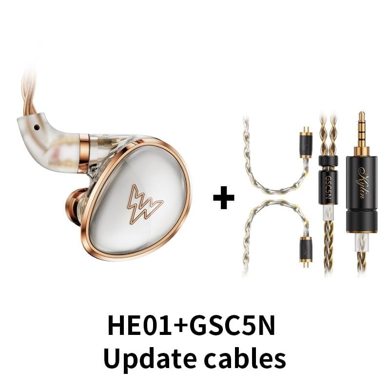 Whizzer Kylin HE01 Hybrid 1DD+2BA HiFi In-Ear Monitors - Professional Studio Earphones for Musicians, Audiophiles & Gaming