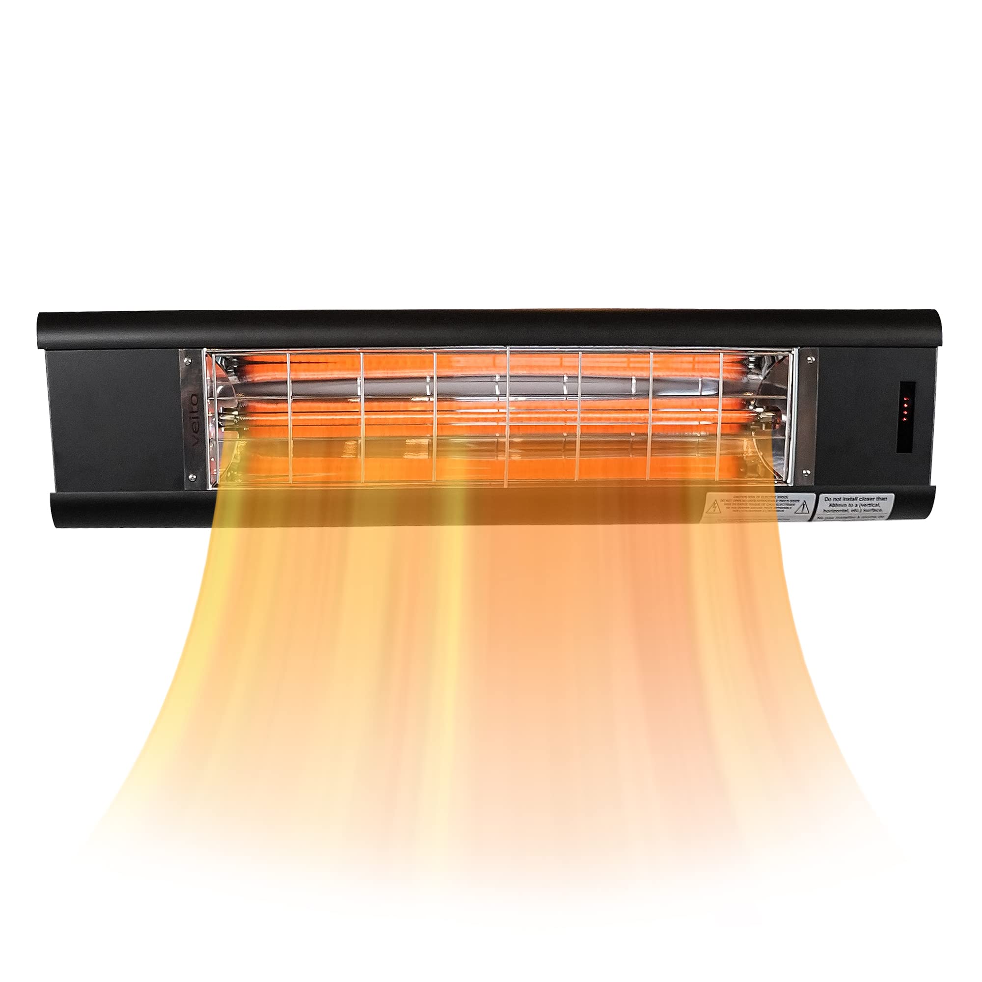 Veito Aero Electric Wall Mount Infrared Heater - Energy Efficient Indoor Outdoor Space Heater for Patio, Garage, Office & Home Use - Safe & Quiet Heating Solution