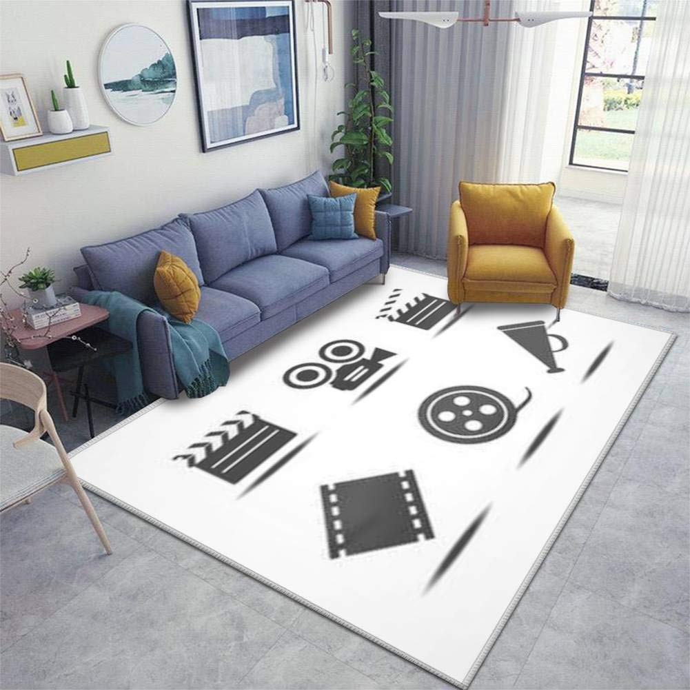 Non-Slip Thickened Runner Rug Pad - Home Area Doormat with Film Icons for Living Room, Entryway, Indoor/Outdoor Use - Perfect for High Traffic Areas & Hardwood Floor Protection