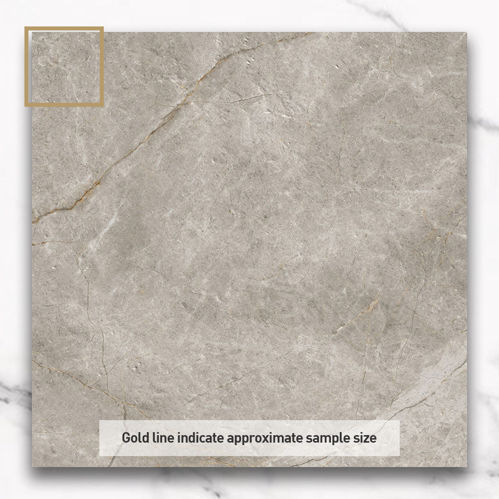 Premium Adelaide Taupe 600x600mm Matte Porcelain Tile - Natural Marble Look Floor & Wall Tile for Living Room, Kitchen, Bathroom Renovation