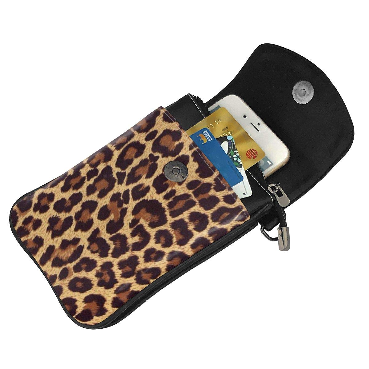 YongColer Fashion Small Crossbody Shoulder Bag for Women - Leopard Print Phone Purse with Roomy Pockets | Lightweight Wallet Cellphone Bag for Girls & Teens | Perfect for Daily Use, Travel, and Shopping