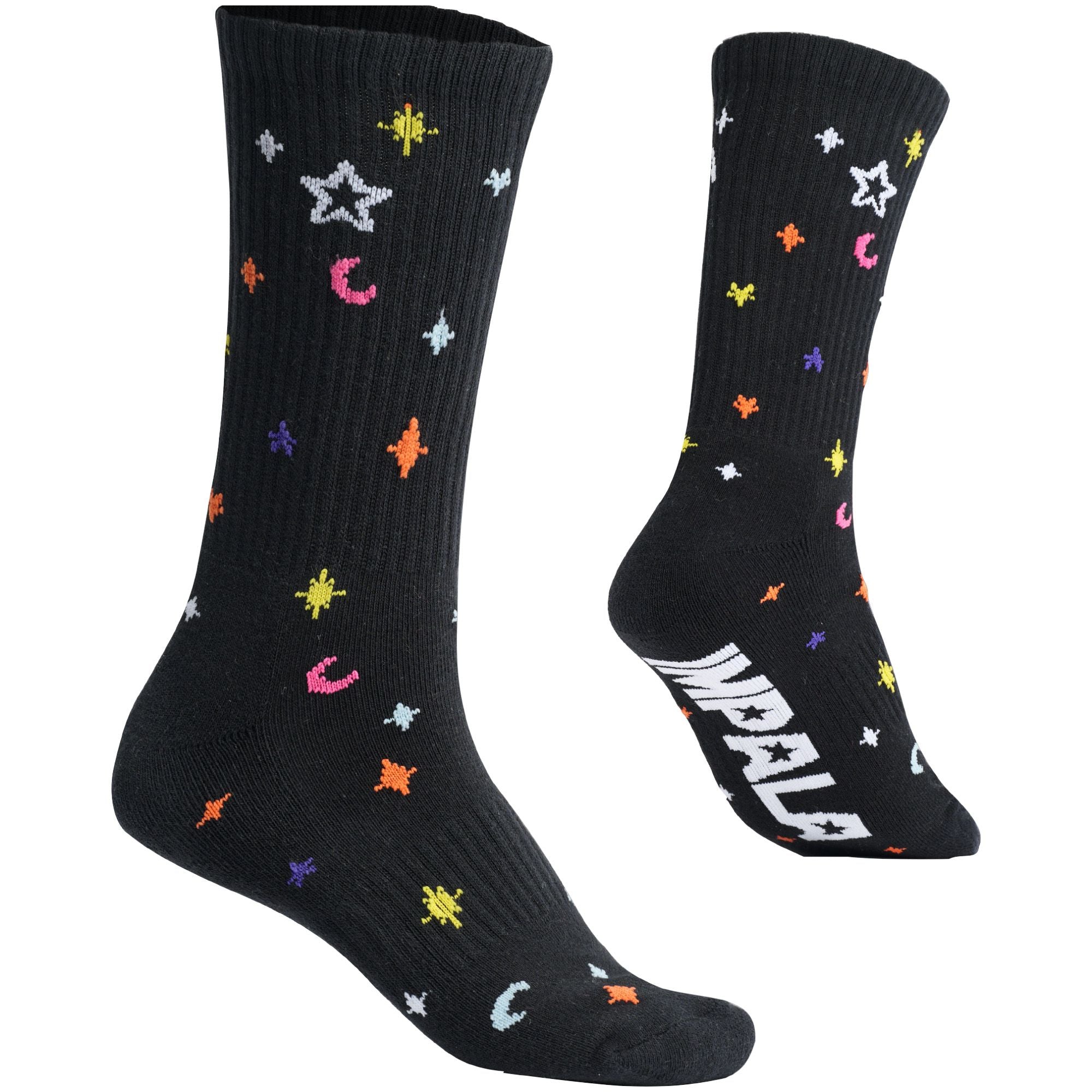 Impala Skate Socks 3 Pack - Cushioned Ankle Socks for Roller Skating & Roller Derby - Breathable & Comfortable Twinkle Design - Perfect for Skating Rinks, Dance Practice & Retro Fashion Outfits