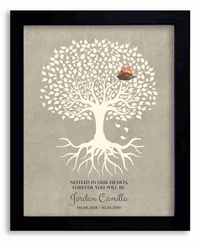 8x10 Framed Sympathy Gift Art Print for Loss of Child, Stillbirth & Grieving Parents - Solid Wood Frame Memorial Art with Gift Wrapping LTC-P1197 - Perfect for Funeral, Memorial Service & Home Decoration