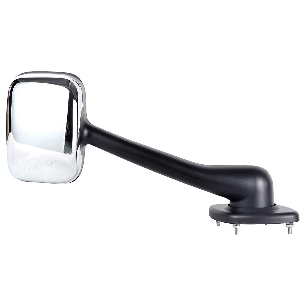 CCiyu Manual Adjust Chrome Towing Mirror - Left Side (LH) Compatible with 2008-2016 Freightliner Cascadia | Durable Replacement Truck Mirror for Enhanced Visibility & Safe Towing