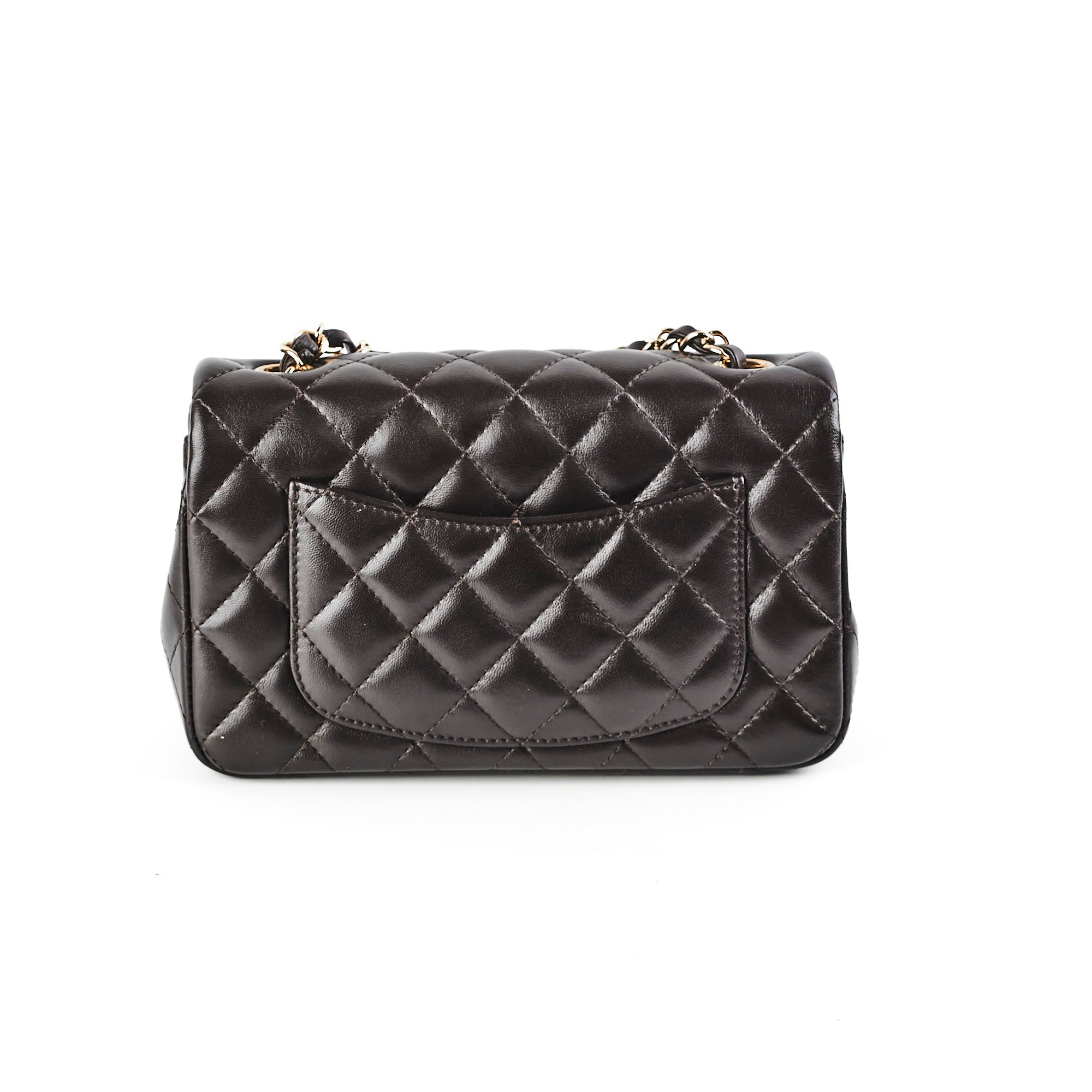 Chanel Mini Rectangular Flap Bag in Dark Chocolate with Microchip - Perfect for Evening Events & Luxury Fashion Accessories