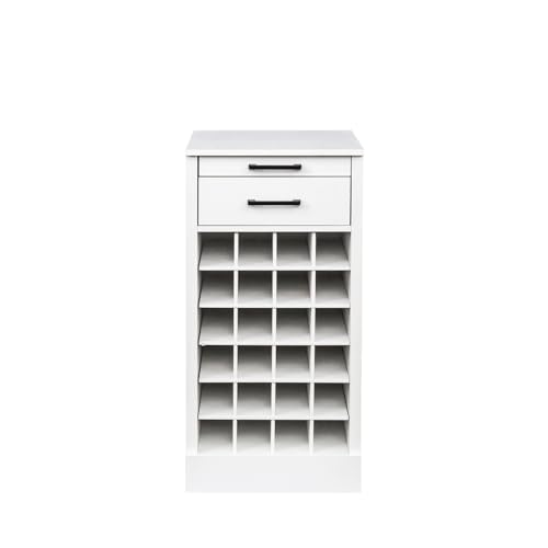 2pcs Wine Bar Cabinet With 60 Rack-white