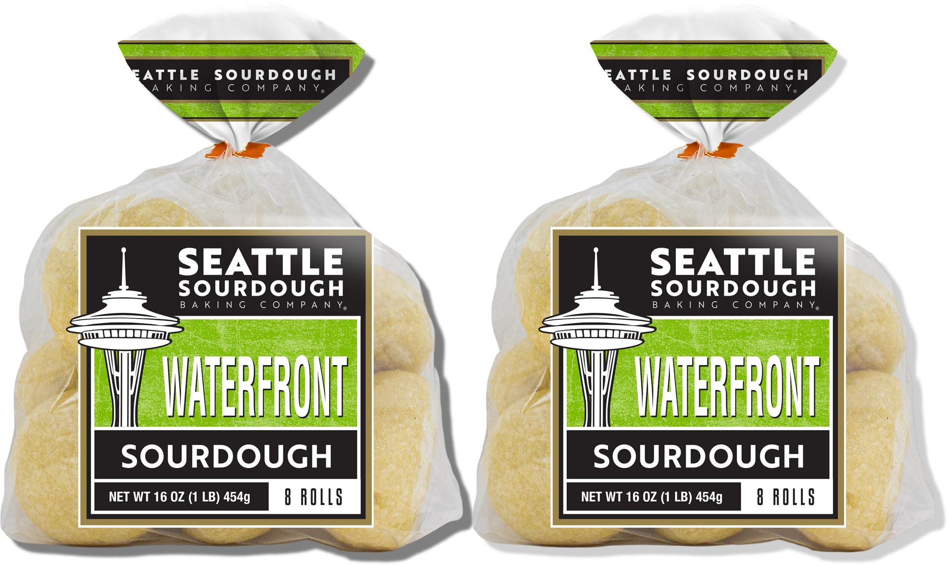 Seattle Waterfront Sourdough Rolls - Pack of 16 (2 x 8 Rolls) | Authentic Artisan Bread | Perfect for Sandwiches, Dinner Rolls & Holiday Meals