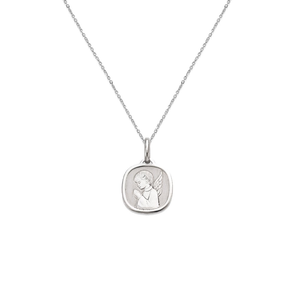 14K Yellow or White Gold Angel Pendant Necklace - Elegant Praying Angel Charm for Women (14/15/16/18/20 Inch) | Perfect Gift for Birthday, Anniversary & Religious Occasions