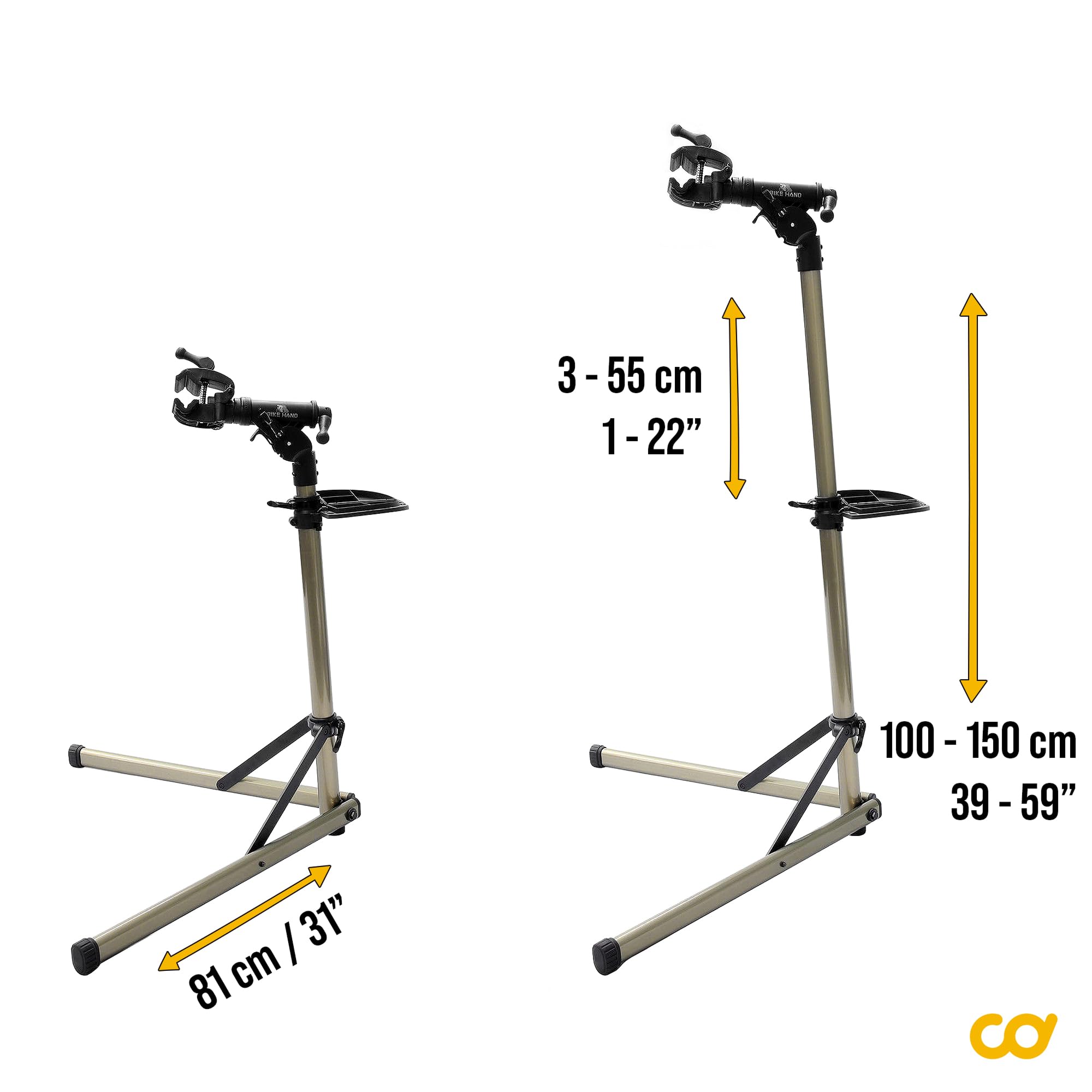 BikeHand Bike Repair Stand - Lightweight & 360° Adjustable Home Bicycle Workstand with Magnetic Tool Plate | Quick Release Portable Bike Maintenance Stand for Mountain & Road Bikes | Perfect for Home Garage, Cycling Enthusiasts & Professional Mechanics
