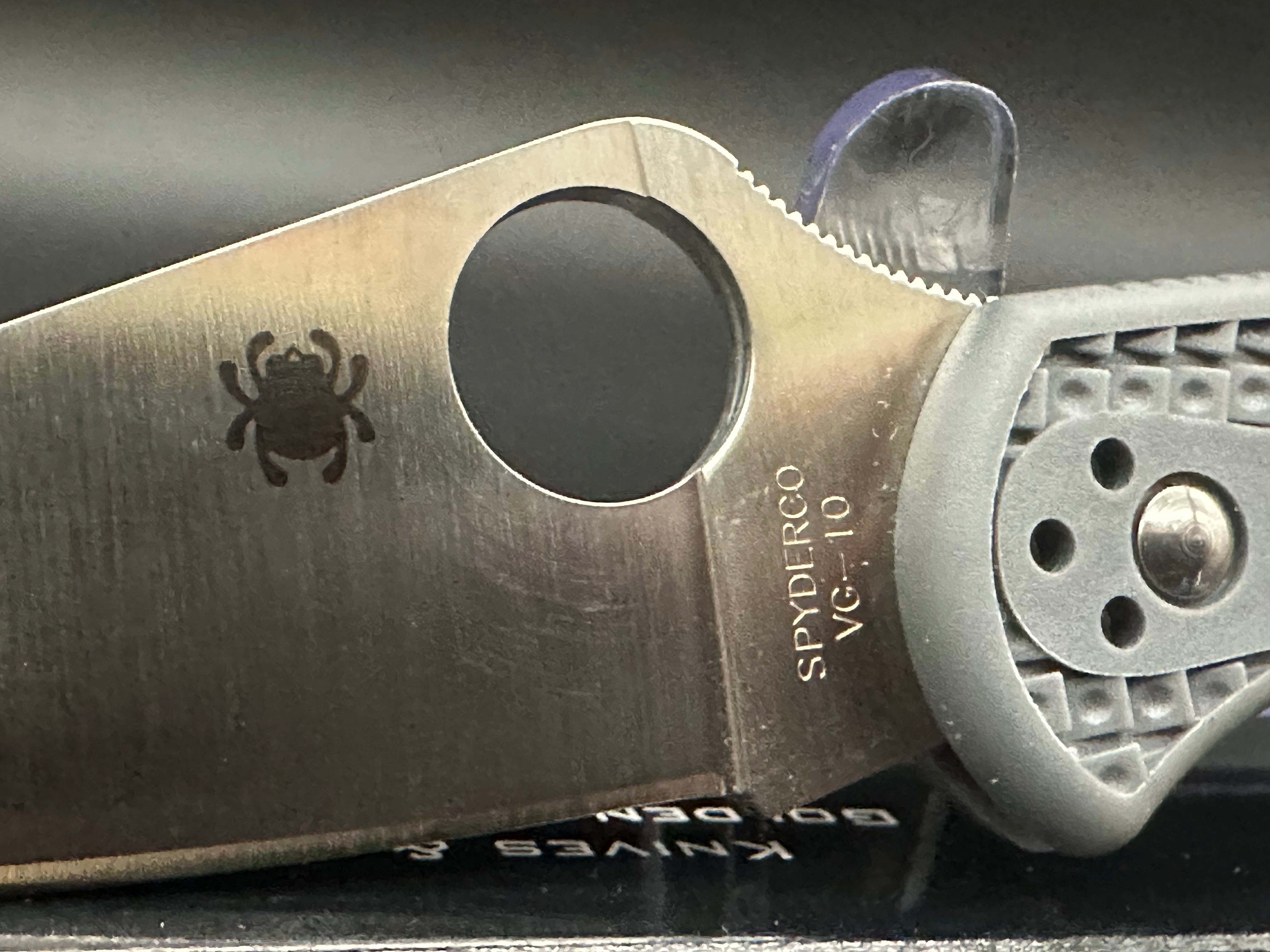 Spyderco Delica 4 Lightweight Folding Knife - Grey FRN Handle, VG-10 Steel Blade - Perfect for EDC, Outdoor Adventures & Everyday Carry