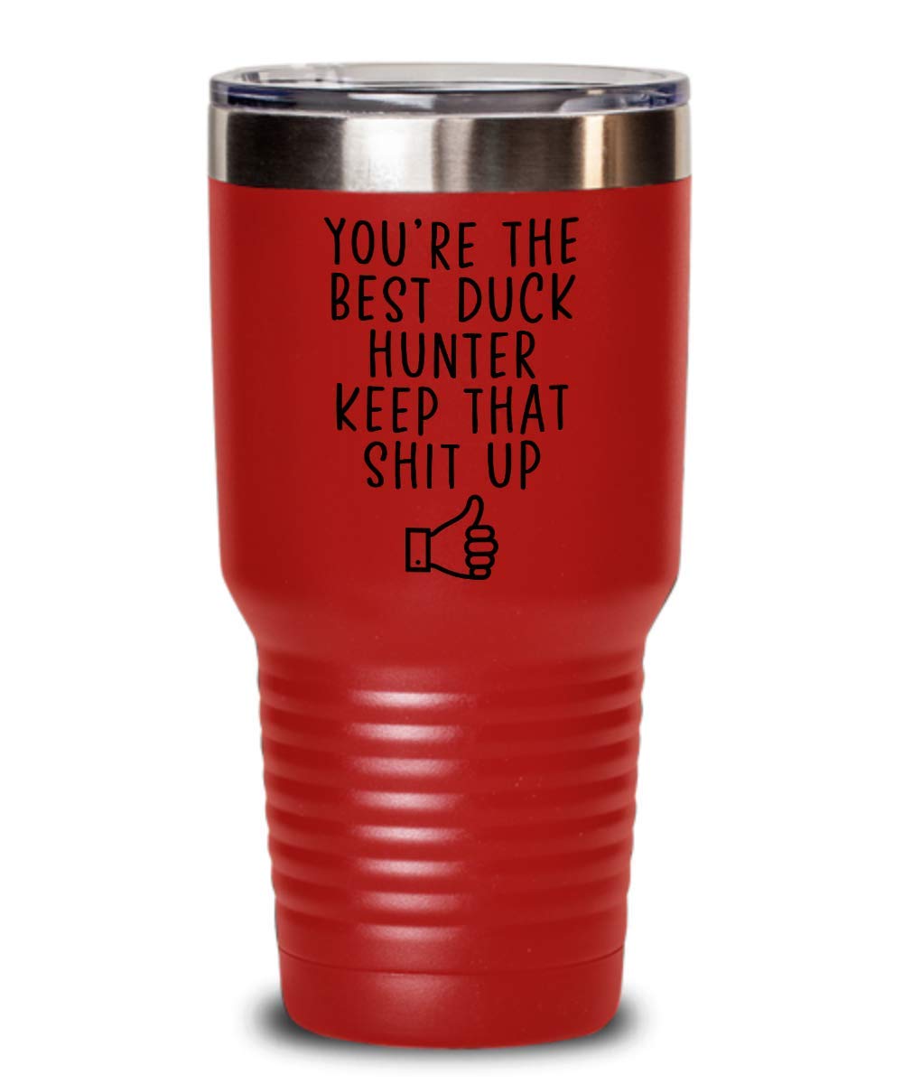 Duck Hunting Gifts for Men - Insulated Coffee Mug with Duck Camo Design - Perfect for Hunters, Outdoorsmen & Camping Enthusiasts
