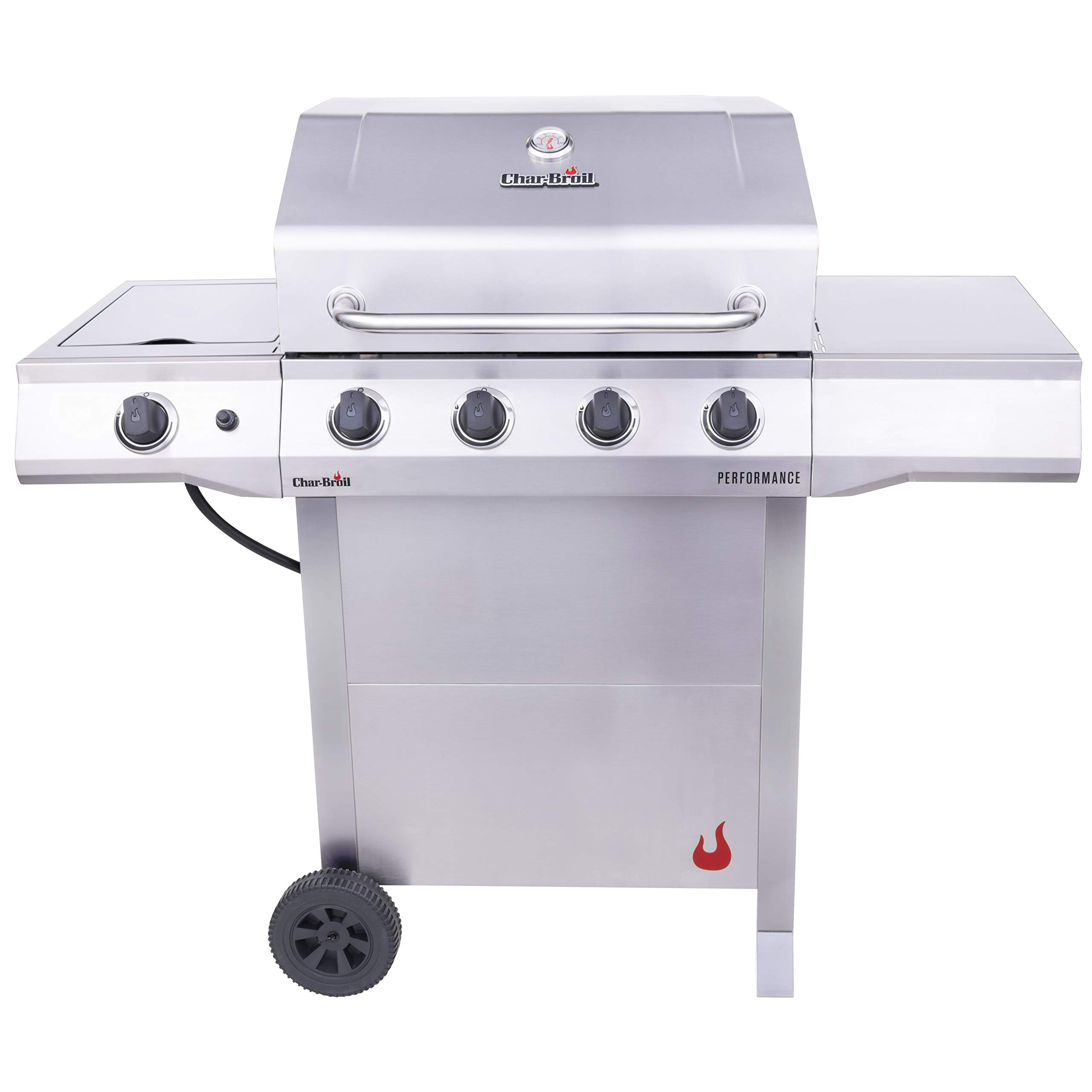 Char-Broil Performance 4-Burner Stainless Steel Propane Gas Grill with Cart - Outdoor BBQ, Backyard Cooking & Patio Entertaining