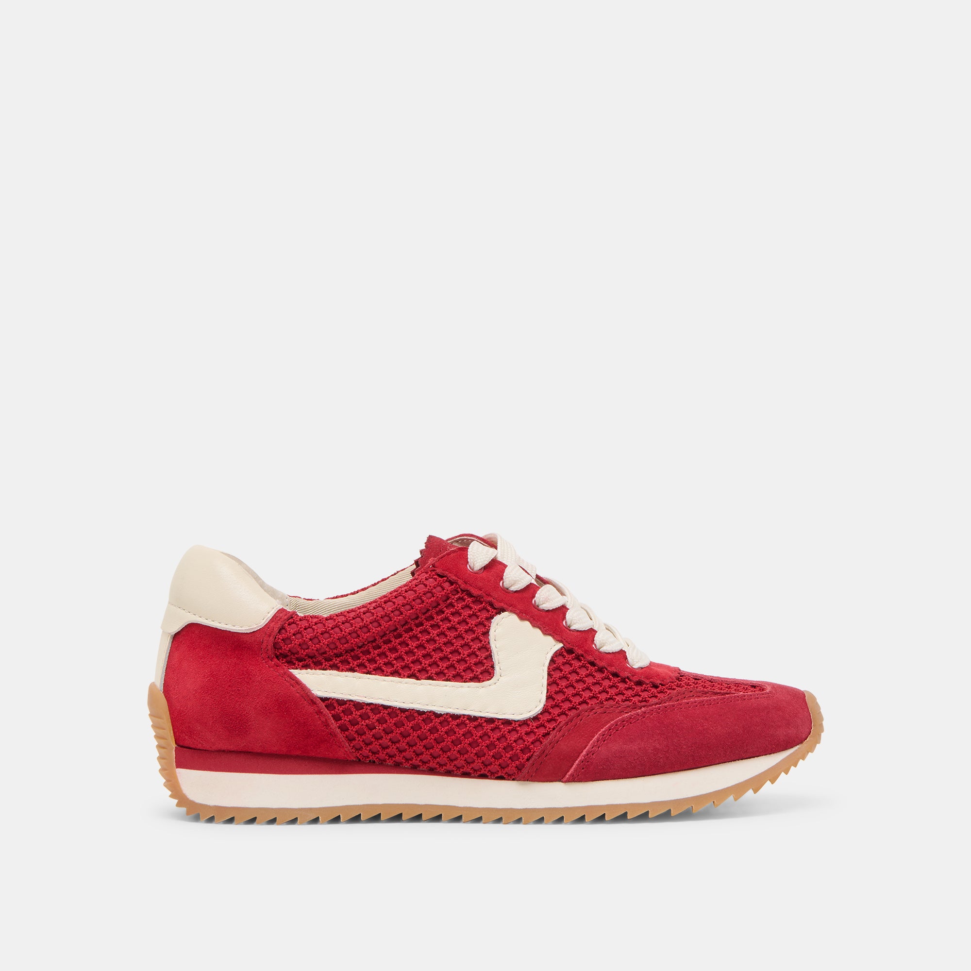 B.NTCD Men's Mesh Sneakers - Breathable Crimson Woven Fabric Running Shoes for Gym, Walking & Casual Wear