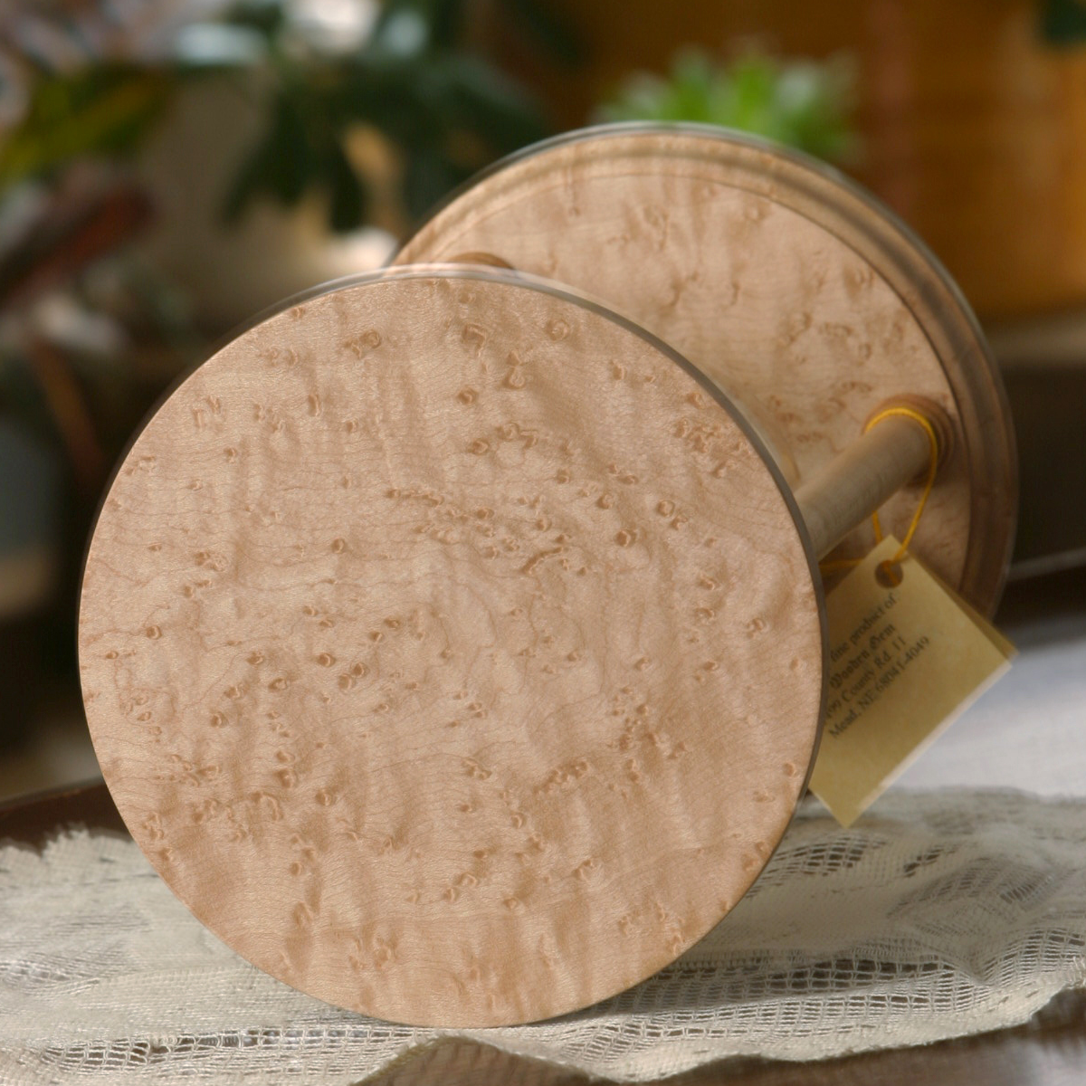 Premium Solid Birdseye Maple Hourglass with Smooth Spindles - 30-Minute Sand Timer for Kitchen Baking, Board Games & Home Office Decor