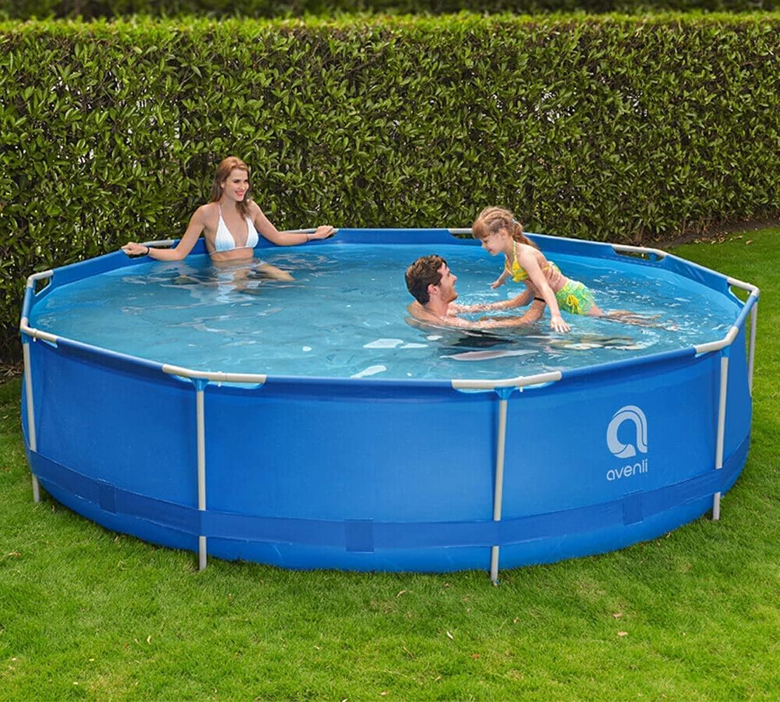 10ft x 30in Above Ground Swimming Pool - Durable Steel Frame Outdoor Round Pool for Backyard, Garden, Kids & Adults - Perfect for Summer Fun, Family Gatherings & Backyard Parties