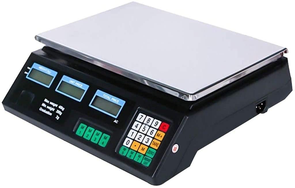 **40kg/2g Precision Digital Food Scale - Stainless Steel Electronic Weighing Scale with Price Computing & LCD Display - Perfect for Kitchen, Grocery, and Commercial Use**