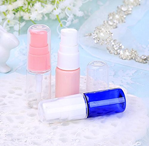 Erioctry 10ml Portable Refillable Pump Bottles (Pack of 6) - Empty Travel Containers for Cream, Shampoo, Lotion & Cosmetics | Leak-Proof Toiletry Bottles for Makeup, Skincare & Haircare On-The-Go