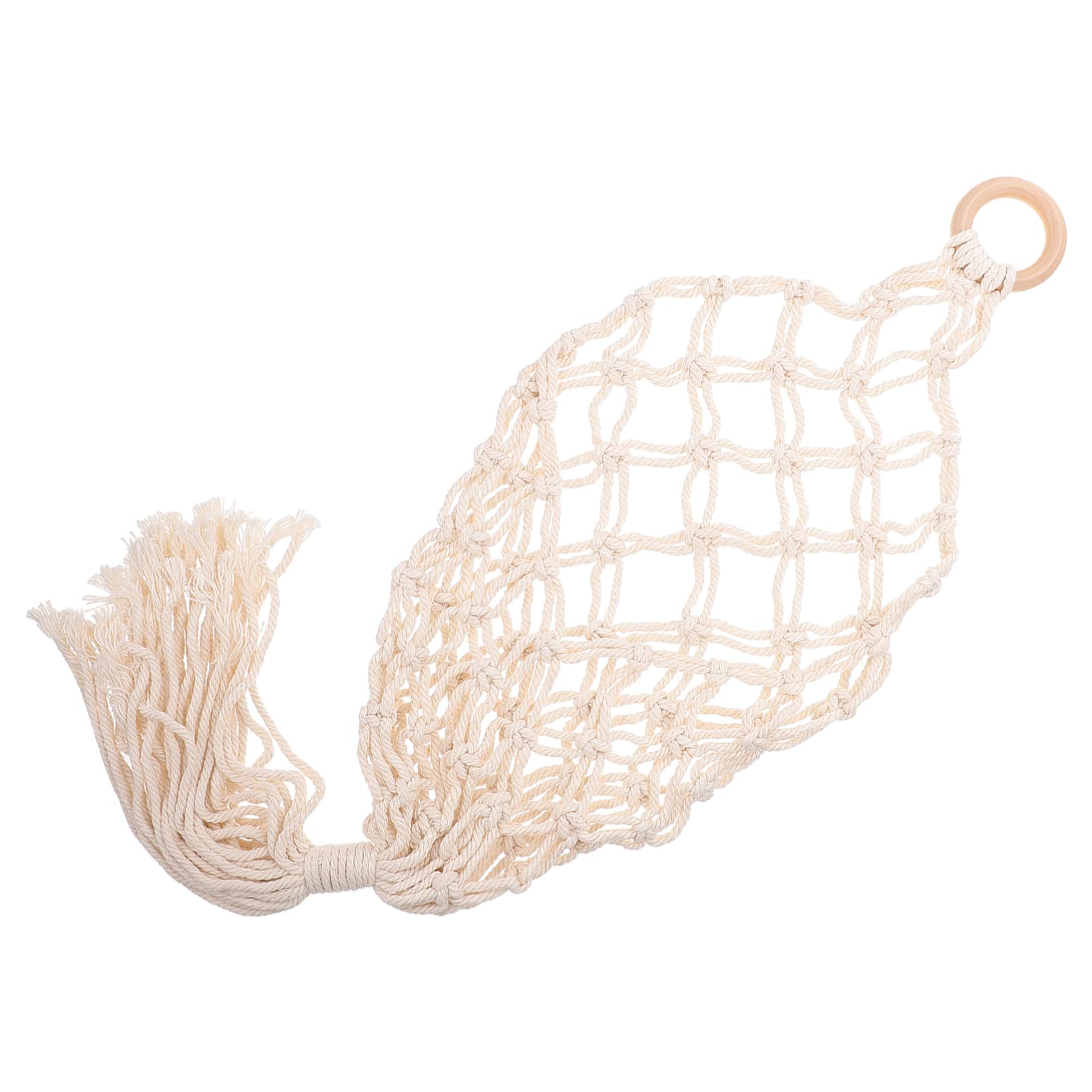Cabilock Macrame Wall Hanging Fruit Basket - Under Cabinet Storage Organizer for Bananas, Vegetables & Fruits - Kitchen, Pantry, Dorm Room Decor