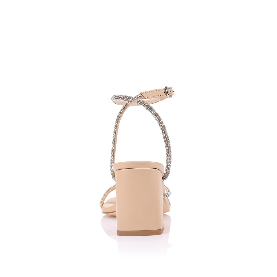 Nastassia Women's Block Heel Sandals - Comfortable Nude Dress Shoes for Weddings, Parties & Office Wear | Summer Fashion Footwear